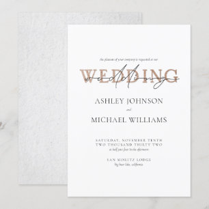 Invitación BODA de guiones con letras de mano de la TIPOGRAFÍ