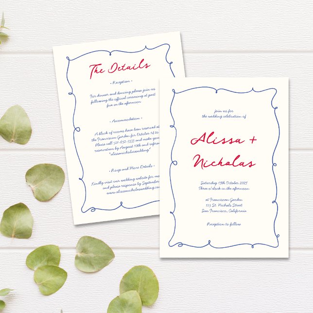 Invitación Boda de guiones de borde brillante y brillante de  (Subido por el creador)