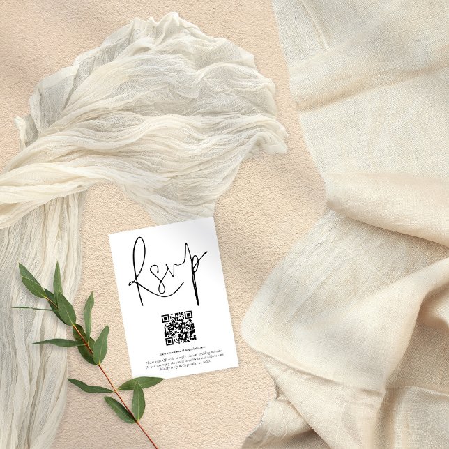 Invitación Boda de guiones de código QR moderno Cualquier tar (Subido por el creador)