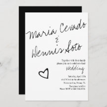 Boda de guiones de letras flotantes simples