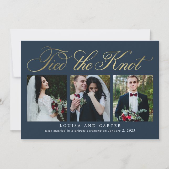 Invitación Boda de guiones de lujo (Anverso)