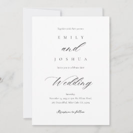 Invitación Boda de guiones elegante y moderno