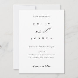 Invitación Boda de guiones elegante y moderno