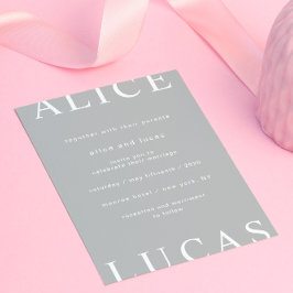 Invitación Boda de guiones elegantes de diseño ultramoderno