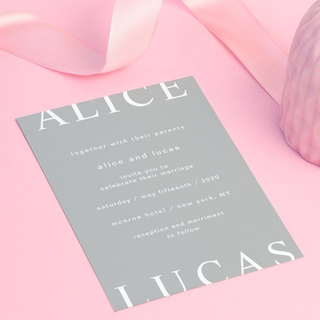 Invitación Boda de guiones elegantes de diseño ultramoderno (Subido por el creador)