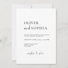 Invitación Boda de guiones minimalista simple y moderno
