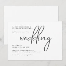 Boda de guiones Minimalistas modernos y sencillos