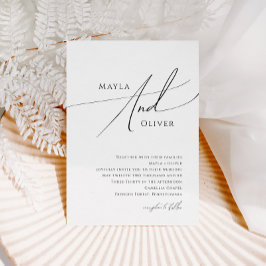 Invitación Boda de guiones Minimalistas y caprichosos