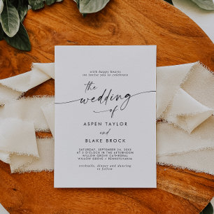 Invitación Boda de guiones modernos