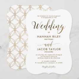 Invitación Boda de guiones simple y elegante