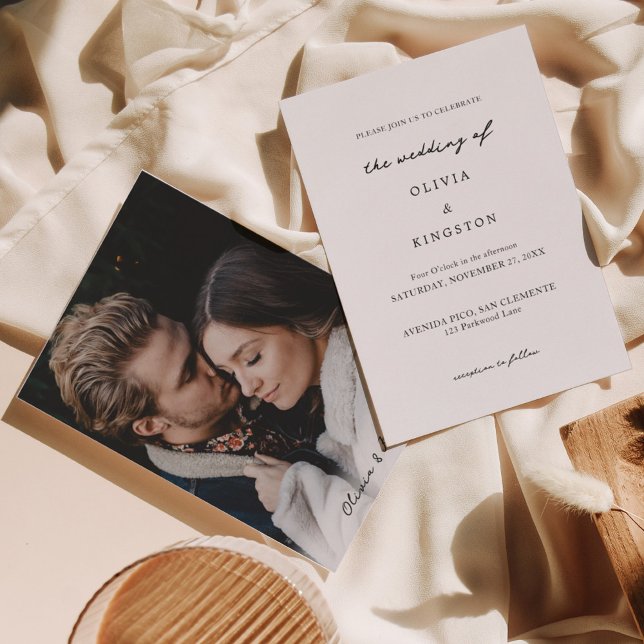 Invitación Boda de guiones simples románticos (Subido por el creador)