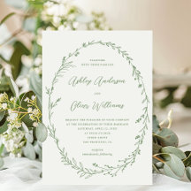 Boda de guirnaldas de flor silvestre verde sabio