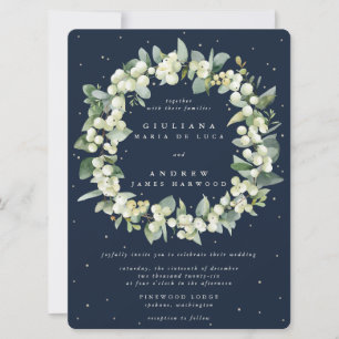 Invitación Boda de guirnaldas de la marina de gran tamaño Sno