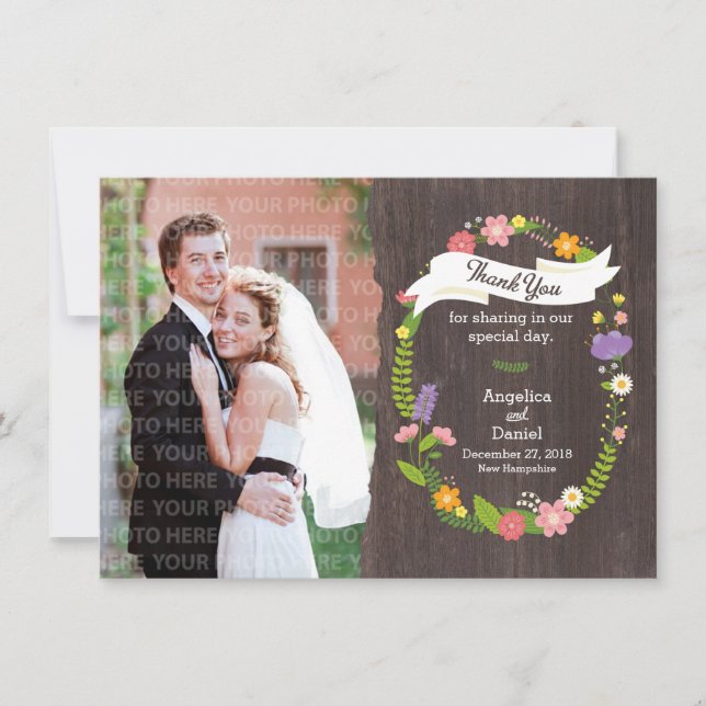 Invitación Boda de guirnaldas florales rusas de Woodland (Anverso)