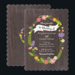 Invitación Boda de guirnaldas florales rusas de Woodland<br><div class="desc">Una rústica suite de invitados a una boda con una flor de cuentos de hadas,  compuesta por una colorida flora de bosques. El ambiente relajado y bohemio hace de este diseño una excelente elección para bodas al aire libre en el jardín.</div>