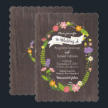 Invitación Boda de guirnaldas florales rusas de Woodland<br><div class="desc">Una rústica suite de invitados a una boda con una flor de cuentos de hadas,  compuesta por una colorida flora de bosques. El ambiente relajado y bohemio hace de este diseño una excelente elección para bodas al aire libre en el jardín.</div>