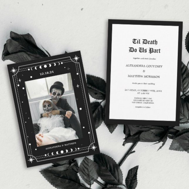 Invitación Boda de Halloween con foto gótica (Subido por el creador)