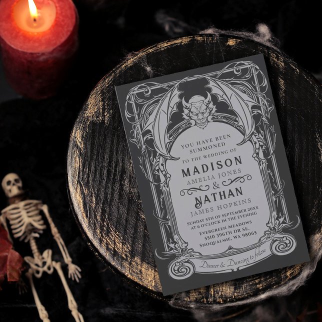 Invitación Boda de Halloween de estilo gótico gótico (Subido por el creador)