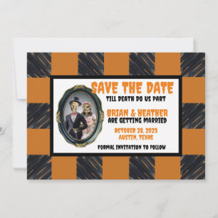 Invitación Boda de Halloween de octubre, guarde la fecha