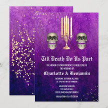 Boda de Halloween de Purple Skull