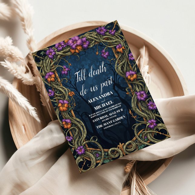 Invitación Boda de Halloween gótico de Art Nouveau (Subido por el creador)