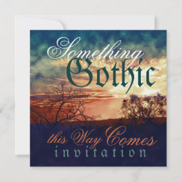 Invitación Boda de Halloween gótico oscuro y tormentoso