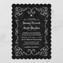 Invitación Boda de Halloween "Juntos con" - NOMBRES ATRÁS