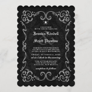 Invitación Boda de Halloween "Juntos con" - NOMBRES ATRÁS