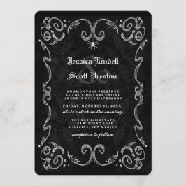 Invitación Boda de Halloween NOMBRES Góticos negros EN LA ESP