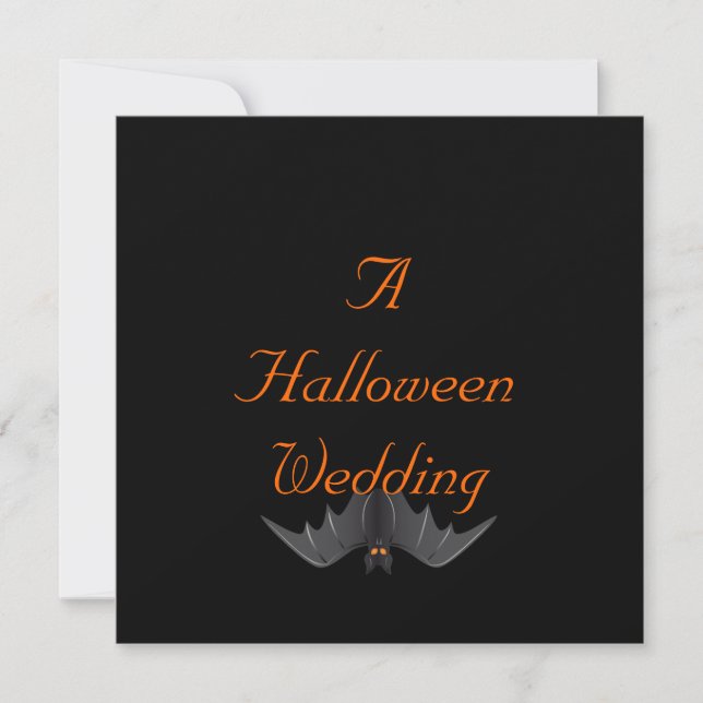 Invitación Boda de Halloween - (palo colgante) (Anverso)