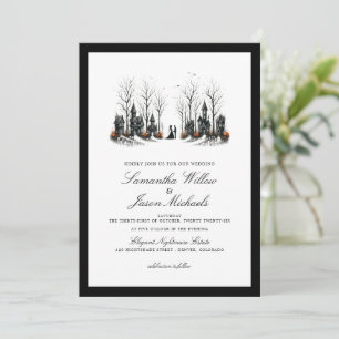 Invitación Boda de Halloween Village
