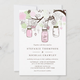 Invitación Boda de Hanging Mason Jars