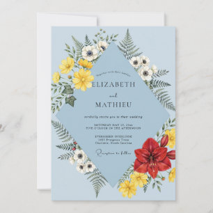 Invitación Boda de Helecho Amapola de Aciano