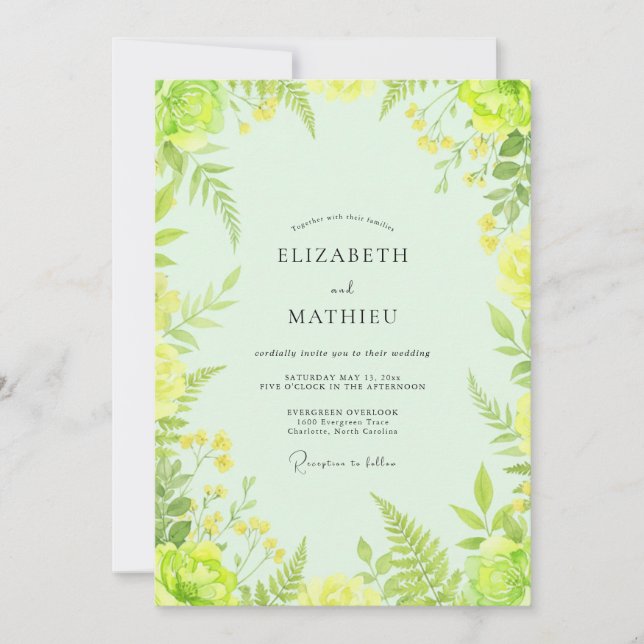 Invitación Boda de Helecho de Cidra (Anverso)