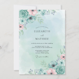 Invitación Boda de helecho espuma de mar