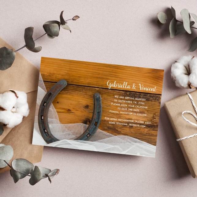 Invitación Boda de herradura con velo herradura en casa de ca (Subido por el creador)