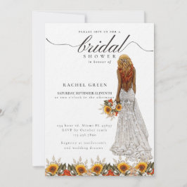 Invitación Boda de hierba de Pampas Gown Boho Bridal Shower