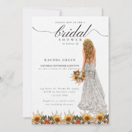 Invitación Boda de hierba de Pampas Gown Boho Bridal Shower