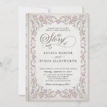 Boda de historia de hadas de libros de la Bibliote