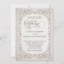 Invitación Boda de historia de hadas de libros de la Bibliote