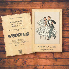 Invitación Boda de historietas de Romantic Whimsical Bride Gr