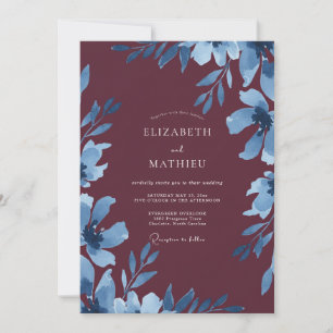 Invitación Boda de Hoja de Aciano de Fruta