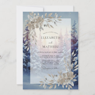 Invitación Boda de hoja de amatista pervinca