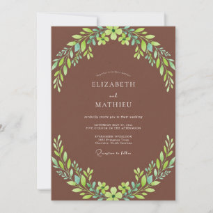 Invitación Boda de hoja de arcilla