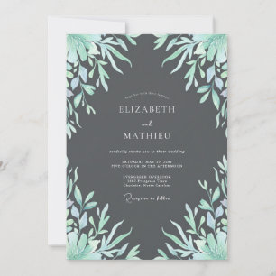 Invitación Boda de Hoja de Espuma de Carbón