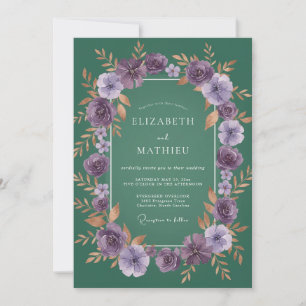 Invitación Boda de hoja de jade amatista