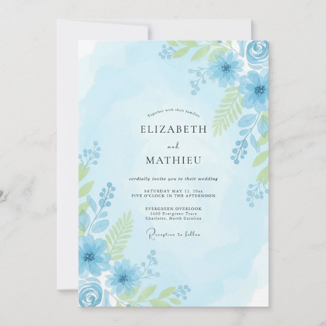 Invitación Boda de Hoja de Lima en Polvo (Anverso)