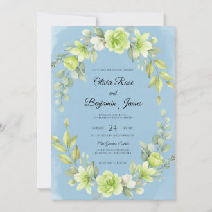Invitación Boda de hoja de limón de aciano