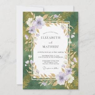 Invitación Boda de Hoja de Orquídea Esmeralda
