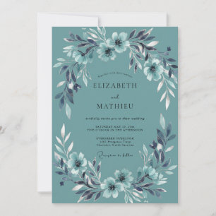 Invitación Boda de hoja de pizarra cadete